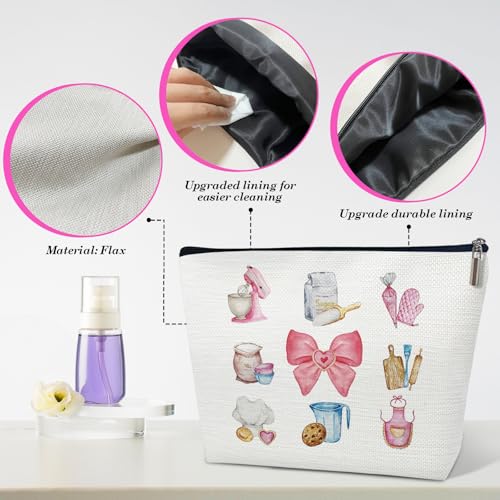 Funny Baking Makeup Bag, Cooking Cosmetic Pouch for Purse | Kitchen Theme Gifts for Baker Women, Cooks, Pastry Chefs - color: multicolor0201