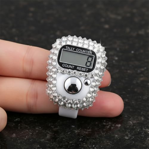 4Pcs Electronic Tally Counter with Display, Resettable Portable Electronic Finger Counter for Golf, Track and Field, Lap Counting - color: Silver