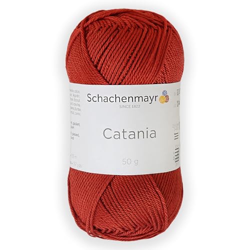 1 Skein/Pack Schachenmayr (SMC) Catania Originals Yarn, Each Ball 1.76 Oz (50gr) / 136 Yards (125 m), 100% Mercerized Cotton for Knitting and Crochet Yarn, Sport Weight, 388 - Terracotta - color: 388 - Terracotta