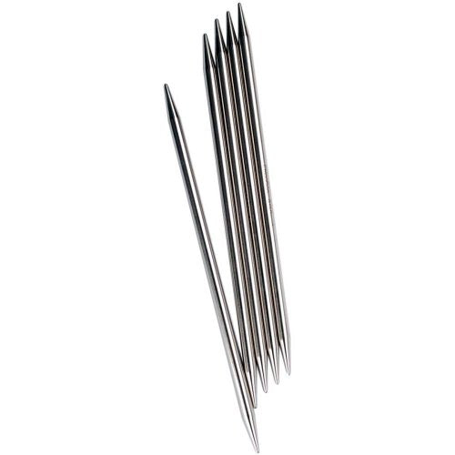 6 "(15 cm) Chiaogoo Red (Stainless Steel) Double Point Knitting Needles Size-US-9-(5.5mm) - size: size-us-9-(5.5mm)
