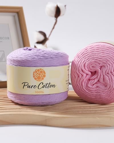 4pk Premium 100% Pure Cotton Yarn (400 Grams) Soft, Breathable, and Versatile Medium Worsted Weight (23 Orange Red) - color: 23 Orange Red