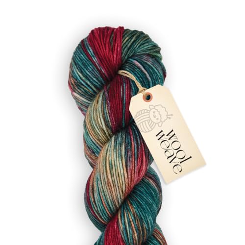 Superwash Merino Wool Yarn for Knitting & Crocheting - Premium Hand Dyed Variegated Yarn, 100gr, 240 Yards, Dk Weight - Luxurious, Soft & Durable - color: Old Delhi