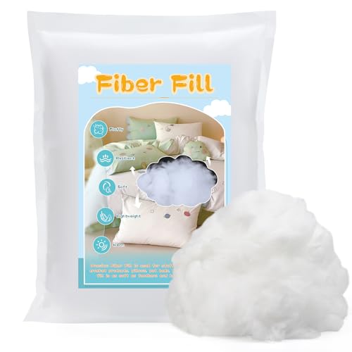 LUNARM Polyfill Stuffing Fiber Fill 2.82oz/80g Pillow Stuffing | High Resilience Polyfill Polyester Stuffing, Stuffed Animals, Crochet Small Handicrafts Projects, Machine Washable No Clump - size: 80g/2.8oz
