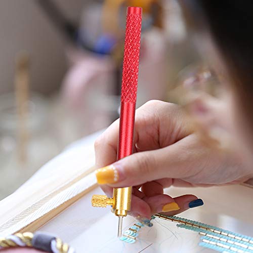 Embroidery Beading Crochet Set Ergonomic Non Slip Handle 3 Different Diameter Needles 1.2mm 1.0mm 0.7mm for DIY Craft Sewing Accessories Handmade Crafts Aluminum Alloy French - size: Aluminum alloy French embroidery needle