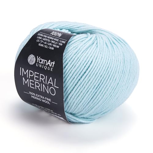 YarnArt Unique Imperial Merino Yarn - 100% Extra Fine Merino Wool, Luxurious Soft Yarn for Knitting, Crocheting, Baby Clothes, Scarves, Sweaters, 1.76 oz/50g, 109 yds (3329) - color: 3329
