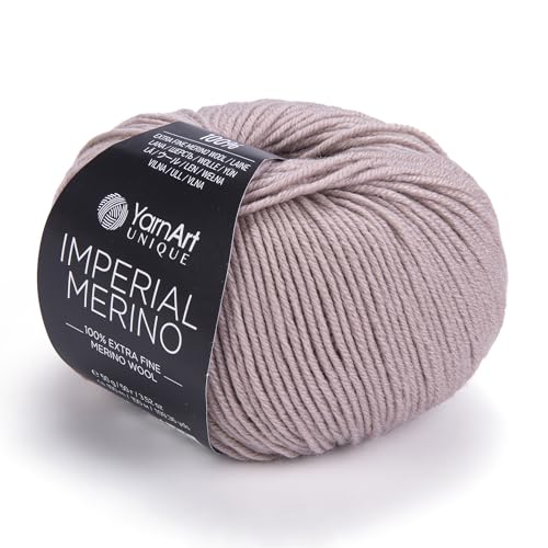 YarnArt Unique Imperial Merino Yarn - 100% Extra Fine Merino Wool, Luxurious Soft Yarn for Knitting, Crocheting, Baby Clothes, Scarves, Sweaters, 1.76 oz/50g, 109 yds (3307) - color: 3307