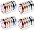 PAXCOO 24 Pack Jewelry Beading Wire for Jewelry Making Supplies and Craft (24 Gauge) - size: 24 Gauge (Pack of 4)