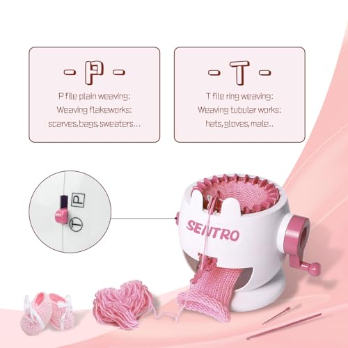FYGAIN SENTRO Knitting Machine, 22 Needles Knitting Crochet Machines Kit for Sock/Hat/Pumpkin - size: 22 Needles
