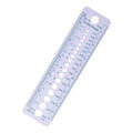 INCH CM Ruler UK US Canada Sizes Plastic Knitting Needle Gauge Circle Geometric Template Ruler Student Measure Tool - color: Grey