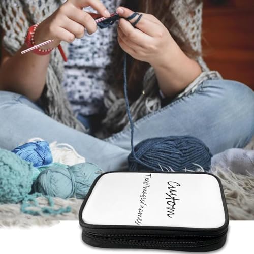 Personalized Crochet Hook Case Custom Crochet Organizers and Storage for Travel - color: Custom