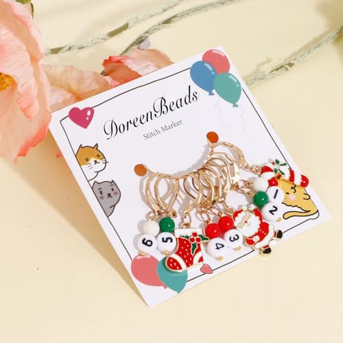 DoreenBeads Stitch Markers for Crocheting and Knitting | Alloy Enamel Crochet Marker Crochet Gifts for Knitting Weaving Sewing Accessories Quilting Jewelry Making - color: Small Pearls