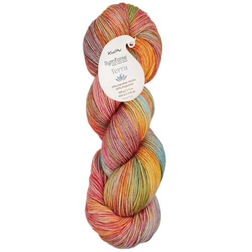 KnitPro Symfonie Fingering Weight Merino Wool Yarn 100g, Mystic Lagoon | 75% Extrafine Merino & 25% Polyamide, 438yds, OEKO-TEX Certified, Superwash, Colorfast, #1 Yarn Skein for Knitting & Crochet - color: Mystic Lagoon