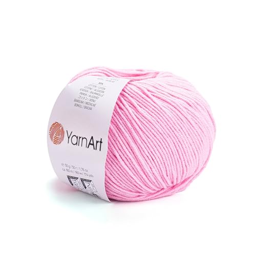 YarnArt Genius Soft Cotton Acrylic Blend Yarn - Amigurumi, Crochet and Knitting –%55 Cotton-45% Acrylic, Craft Yarn for Kids and Adults Garments, Baby Items and Accessories, 174 yds / 50 g - color: 36