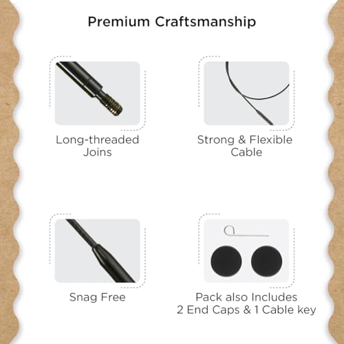 Knitter’s Pride 360° Swivel Cable - 35 cm Length - size: 60cm