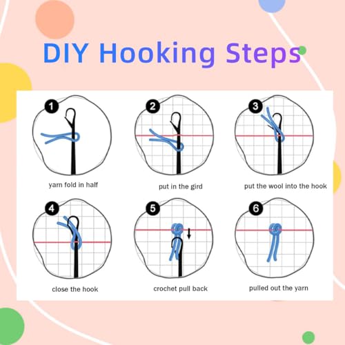 Latch Hook Pillow Kit Golf 43x43cm-4 | Printed Canvas Pillow Cover Already Sewed DIY Embroidery Pillowcase Crochet Yarn Hooking Craft Set for Hobby and Home Decor