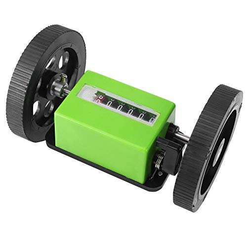 Rolling Meter Counter Digital Rolling Wheel 6 Digit Digital Length Counter for Measuring Textiles, Prints, Faux Leather, with Counter Range: 0-99999.9 Metres