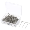 PATIKIL 1 Inch T-Pins, 200 Pack Stainless Steel Blocking Pin Needles for Modelling Crafts, Silver - size: 27mm