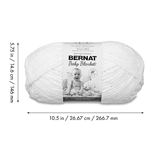 BERNAT BABY BLANKET YARN 300G 10.5 OZ, BUTTERCUP - color: BUTTERCUP, size: 1 Pack