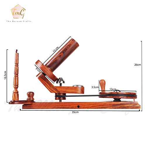 Wooden Yarn Ball Winder | Hand Operated Yarn Winder | Handcrafted Wooden Yarn Ball Winder for Knitting Crocheting - Knitter's Gifts Center Pull Ball Winder (Rosewood) - color: Rosewood