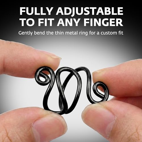 Crochet Tension Ring, Adjustable Crochet Ring for Finger, Works to Loop Yarn, Crochet Accessories, Crochet Supplies, Crochet Hooks, Gift, Resizeable, 1 Count (Black) - color: Black