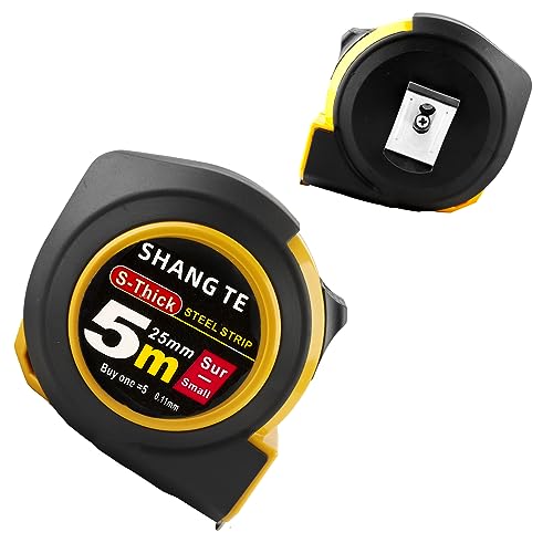 2 Packs Measuring Tape Retractable 16 ft, Steel Tape Measure, 16-Foot Basics Self-Locking Measurement Auto Lock Tape Rule Imperial/Metric Tape Measure for Body Measurements Handicraftsman - color: 2 Pack, size: 16 ft