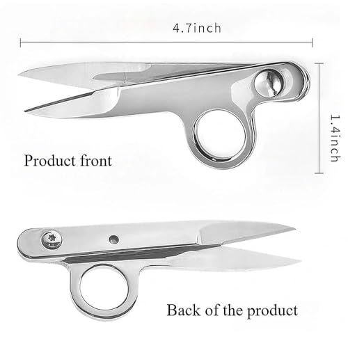 Thread and Yarn Cutter Tool, 4.7 x 1.4 Inch Sewing Snips with Smooth Spring Action,for Sewing, Embroidery, Yarn and Craft Cutting