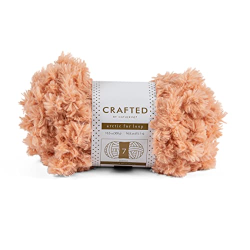 Crafted By Catherine Faux Arctic Fur Loop Yarn - 2 Pack (16 Yards Each Skein), Pink, Gauge 7 Jumbo - size: 10.5 oz/ 2 Pack