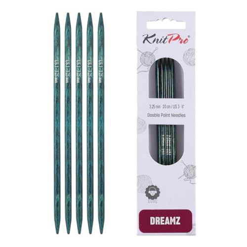 KnitPro Dreamz Double Pointed Needles 8" (20cm) | US Size 3 (3.25mm) - size: US 3 (3.25mm)