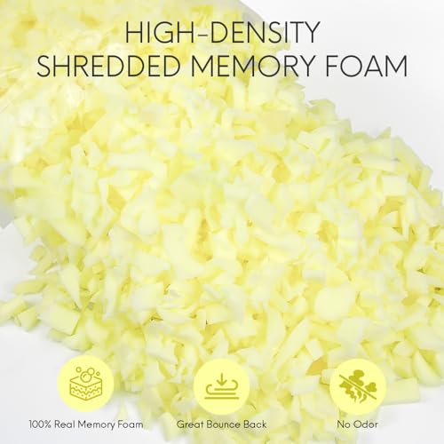 60LBS Bean Bag Filler, Shredded Memory Foam Beanbag Filling Pillow Stuffing | Bean Bag Refill for Couch Cushion Stuffed Animals Dog Bed Chair Arts Crafts - color: Yellow, size: 60 LBS