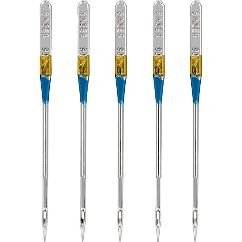 SINGER Ball Point Sewing Machine Needles, Size 90/14-5 Count - style: 100/16
