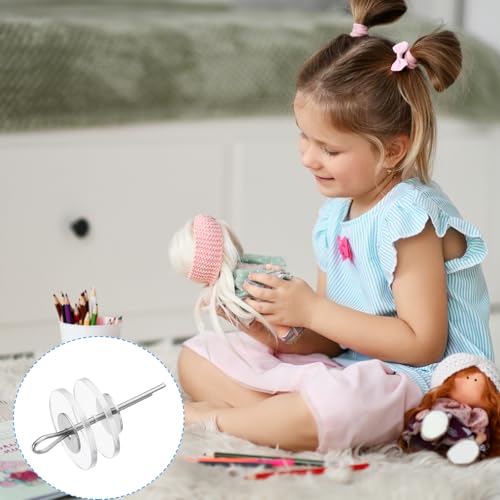 PATIKIL 12mm Doll Joints, 10 Set Removable Cotter Pin Joints Connector and Acrylic Tray for Bear Limbs Making Head Joints DIY Crafts Accessories - size: 12mm