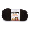 Bernat Softee Chunky Yarn, 3.5 Oz, Gauge 6 Super Bulky, Black - color: Black, size: Pack of 1