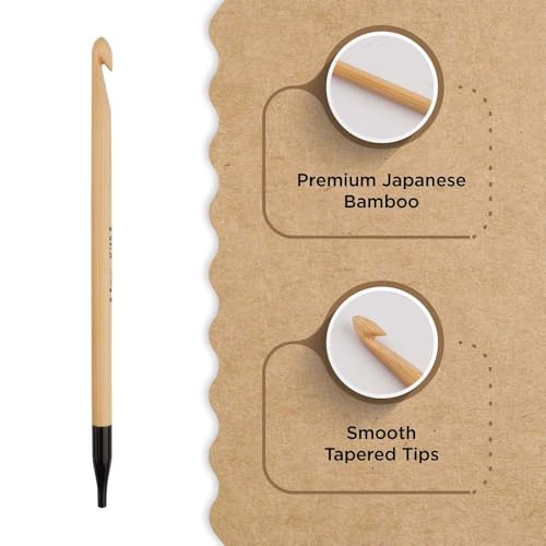 Knitter’s Pride Bamboo Luxe Afghan/Tunisian Crochet Hook - US K(6.5mm) - size: 6.50mm