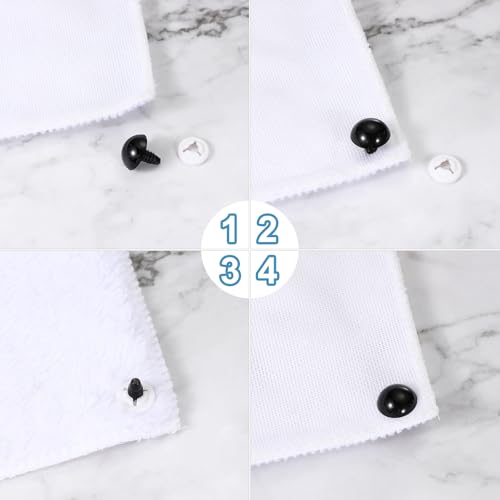 PATIKIL 35mm Black Safety Eyes, 40 Pcs Plastic Craft Eyes with Washers for Stuffed Animals, Dolls, DIY Craft Making - size: 35mm