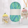 Threads for Knitting Yarn Crochet Yarn Rainbow for Crocheting Knitting Projects(Blue Wave Green) - color: Blue Wave Green
