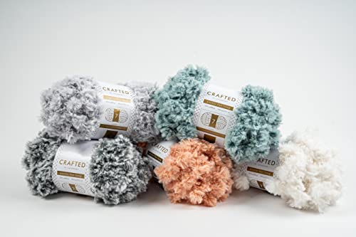 Crafted By Catherine Faux Arctic Fur Loop Yarn - 2 Pack (16 Yards Each Skein), Pink, Gauge 7 Jumbo - size: 10.5 oz/ 2 Pack