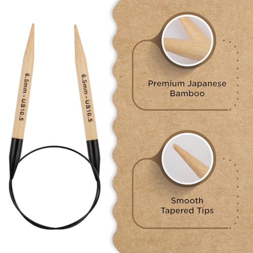 Knitter’s Pride Bamboo Luxe Fixed Circular Needle 32""(80cm) -US 10.5(6.5mm) - size: 6.50mm