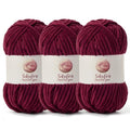 3 Pack Chunky Chenille Yarn for Crocheting, Baby Yarn for Crocheting Soft Blanket, 262.4 yds /10.5 oz Crochet Yarn, Bulky 5 Amigurumi Yarns, Fluffy Velvet Yarns for Knitting Crafts (3 Burgundy) - color: 3 Burgundy