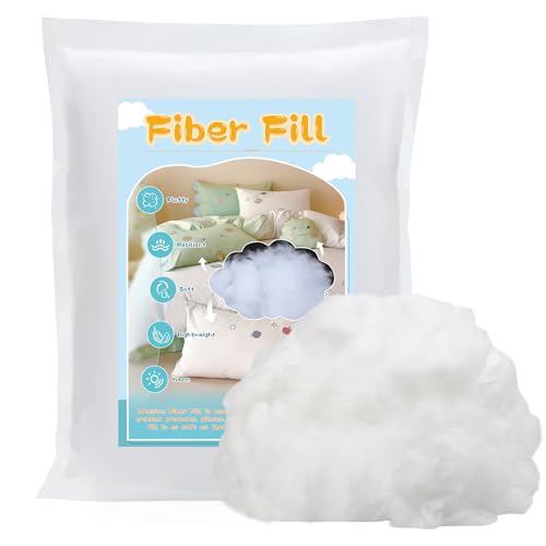 LUNARM Polyfill Stuffing Fiber Fill 9.17oz/260g Polyester Pillow Stuffing | High Resilience Stuffing Outdoor Cushions, Stuffed Animals, Crochet Small Handicrafts Projects, Machine Washable No Clump - size: 260g/9.2oz