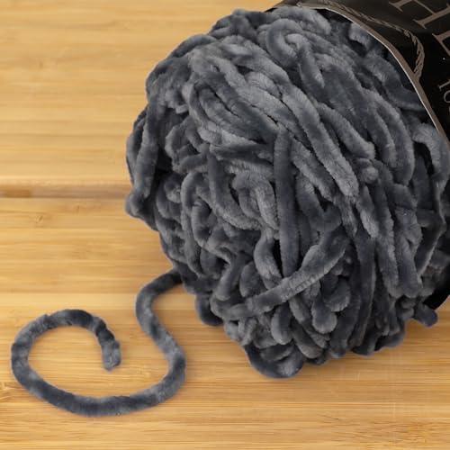 JubileeYarn Chenille Yarn - 100g/Cake Worsted Polyester - Cabernet Sauvignon - 1 Cake - color: 022 Cabernet Sauvignon, size: 1 Unit