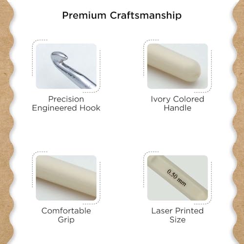 Knitter’s Pride Pearl Single-Ended Steel Crochet Hook - 0.50 mm - size: 0.50mm