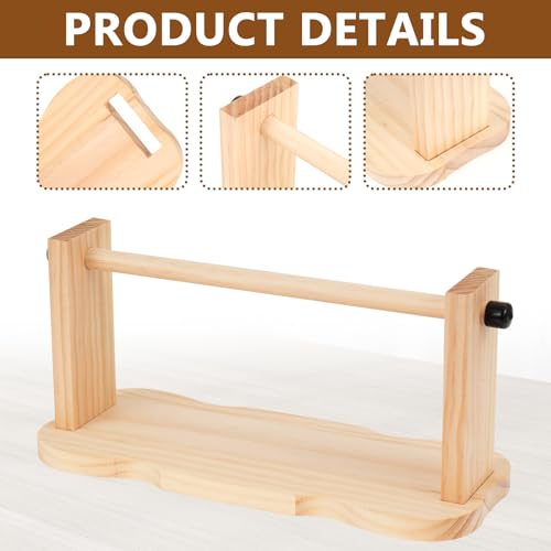 Wooden Crochet Yarn Holder, Single Revolving Yarn Storage, Ribbon Storage, Rack Portable Yarn Ball Holder for Crochet Yarn Ball Knitting, Sewing Thread Craft Florist Wrapping