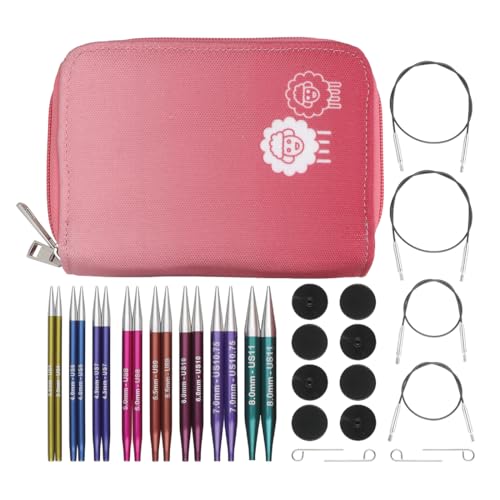KnitPro Zing Deluxe Interchangeable Needle Set 4" (10cm) | 8 US Sizes (4 to 11) - size: Deluxe