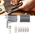 Leather Cutter Strap Cutter for Punching Fringe Braiding Belts Strips Manual Tool Lace Cutter with Scissors Blades Crafting Accessory for Leatherworking and DIY Projects