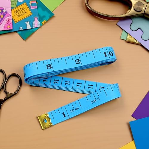 Blue Flexible Tape Measure - 60 Inch/150cm Double-Sided PVC Fiber Tape for Waist, Height,and Sewing Crafts Measuring Tape Measuring Tape for Body Measurements,Sewing Tape Measures