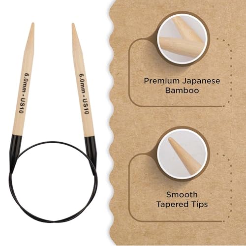 Knitter’s Pride Bamboo Luxe Fixed Circular Needle 24""(60cm) - US 10(6mm) - size: 6.00mm