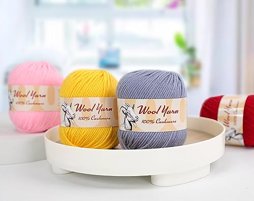 100% Cashmere Wool Yarn (Pack of 10) by Yonkey Monkey 500gr Imported Knitting Crochet (Light Gray 14) - color: Light Gray 14