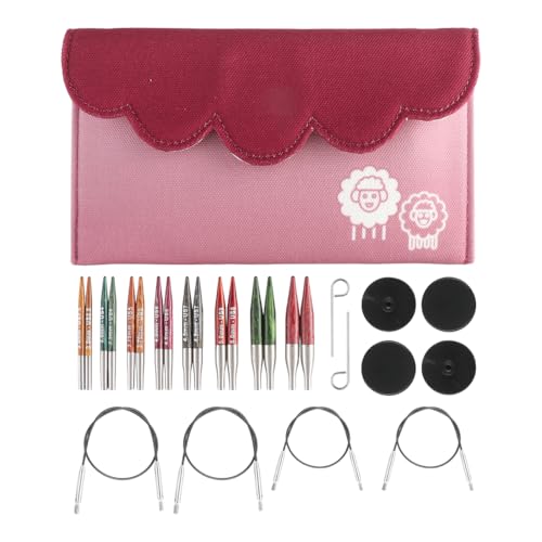 KnitPro Dreamz Mini Interchangeable Circular Needle Set 2" (5cm) | 8 US Sizes (2.5 to 10)