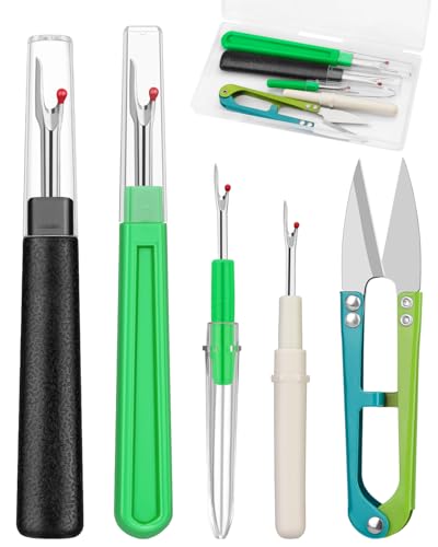 Seam Ripper, 2 Big and 2 Small Seam Rippers for Sewing, Stitch Remover Tool | Thread Cutter for Sewing, Stitch Ripper for Sewing, Seam Ripper and Stitch Remover with Thread Snips for DIY Craft - size: Basic Edition