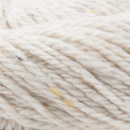 (1 Skein) Lion Brand Yarn ReTweed Yarn, Hay | Recycled Wool Blend Worsted Weight Tweed Fiber for Structured Bags, Natural Baskets, Warm Sweaters, Blankets - color: Hay, size: 1 Pack